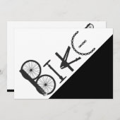 バイクサイクリングサイクルおもしろいパークパーティー招待状 招待状 (正面/裏面)