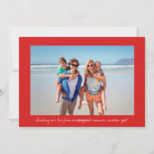 バイクサンタトロピカルアイランドサマーホリデー シーズンカード (裏面)