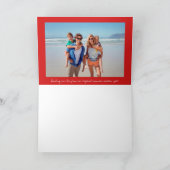 バイクサンタトロピカルアイランドサマーホリデー シーズンカード (内部)