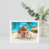 バイクサンタトロピカルアイランドサマーホリデー シーズンポストカード (スタンド正面)