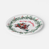 バイクサンタ&リースクリスマスパーティー ペーパープレート (アングル)