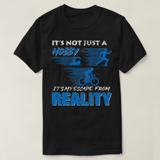 バイクスイム走トライアスロンのホビースポーツゲームギフト12 Tシャツ (デザイン正面)