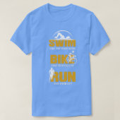 バイクスイム走トライアスロンのホビースポーツゲームギフト14 Tシャツ (デザイン正面)