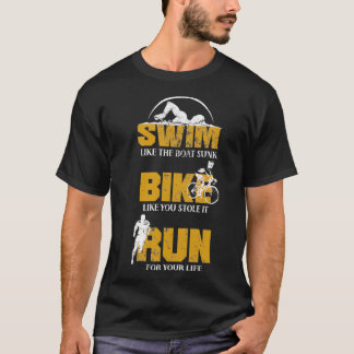 バイクスイム走トライアスロン競技スポーツゲームギフト6 Tシャツ