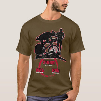 バイクスイム走トライアスロン競技スポーツゲームギフト7 Tシャツ