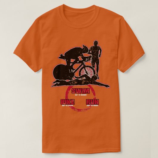 バイクスイム走トライアスロン競技ホビーゲームギフト4 Tシャツ (デザイン正面)