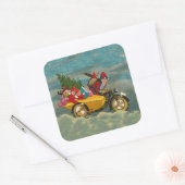 バイクスクエアLARGEのビンテージクリスマスサンタ スクエアシール (封筒)