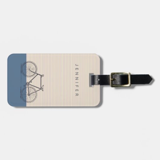 バイクスタイリッシュスケッチ赤面とブパーソナライズされたルー ラゲッジタグ (正面横)