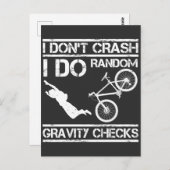 バイクスタントマンクラッシュエクストリームスポーツMTBサイクリスト ポストカード (正面/裏面)