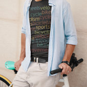 バイクスポーツカラータイポグラフィブラック Tシャツ