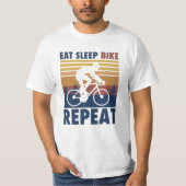 バイクス食べリープバイクリピートことわざバイクギフト Tシャツ (正面)