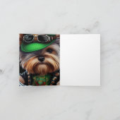 バイクセントパトリックの日を運転するバイワーテリア犬 カード (内部)