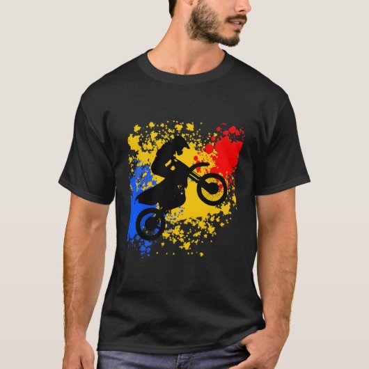 バイクダートバイクモトクロスMx Tシャツ (正面)