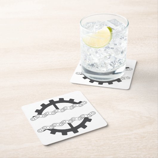 バイクチェーンギア スクエアペーパーコースター (インサイチュ)