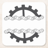 バイクチェーンギア スクエアペーパーコースター (正面)