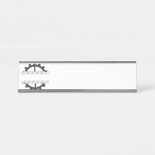 バイクチェーンギア デスクネームプレート (正面)