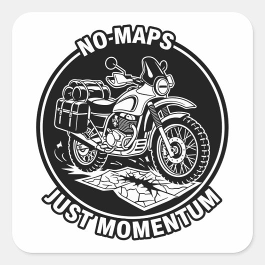 バイクツーリングの自由な考え方 スクエアシール (正面)