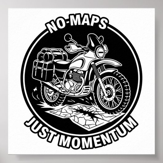 バイクツーリングの自由な考え方 ポスター (正面)