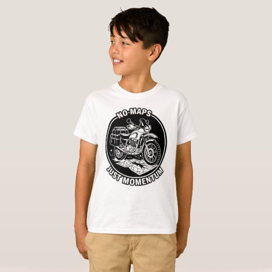 バイクツーリングの自由な考え方 Tシャツ (正面フル)