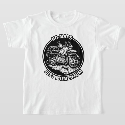 バイクツーリングの自由な考え方 Tシャツ (レイダウン)