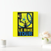 バイクツーリングアート スクエア壁時計 (ホーム)