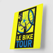 バイクツーリングアート スクエア壁時計 (傾斜)