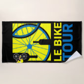 バイクツーリングアート ビーチタオル (正面)