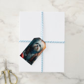 バイクデジタ絵画ルのハバナ犬 ギフトタグ (より糸付き)