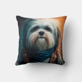 バイクデジタ絵画ルのハバナ犬 クッション (裏面)