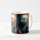 バイクデジタ絵画ルのハバナ犬 コーヒーマグカップ (正面右)