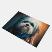 バイクデジタ絵画ルのハバナ犬 ドアマット (アングル)