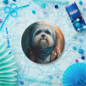 バイクデジタ絵画ルのハバナ犬 ペーパープレート (パーティー)