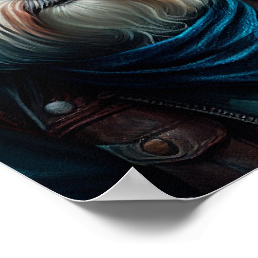 バイクデジタ絵画ルのハバナ犬 ポスター (角)