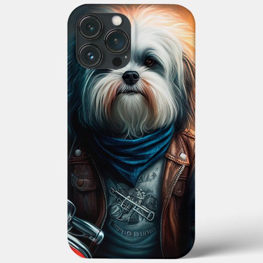 バイクデジタ絵画ルのハバナ犬 Case-Mate iPhoneケース (裏面)