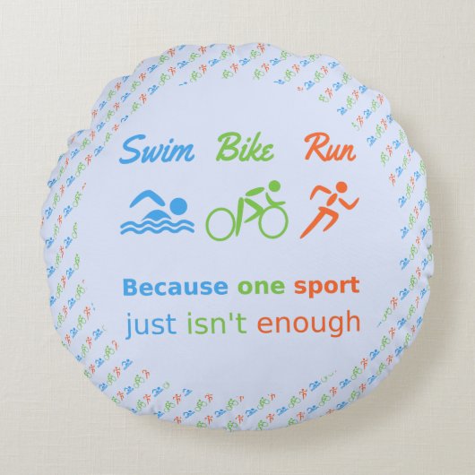 バイクトライアス走ロスロン ラウンドクッション (正面)