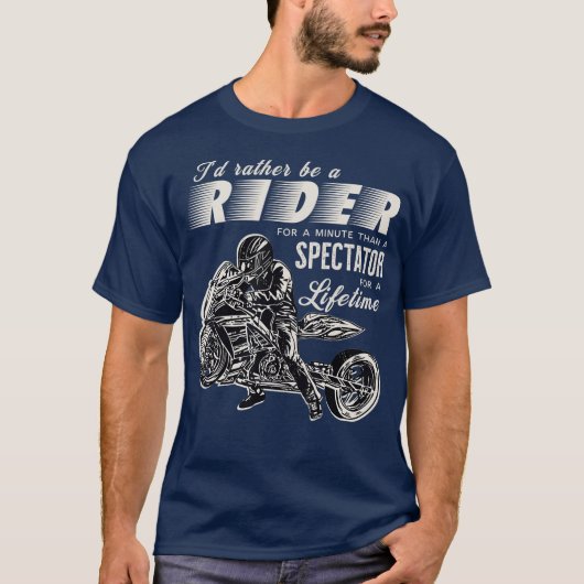 バイクドラッグレースIDはむしろライダーになる Tシャツ (正面)