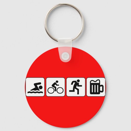 バイクドリンク走を泳ぐ キーホルダー (正面)