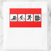 バイクドリンク走を泳ぐ 長方形シール (バッグ)