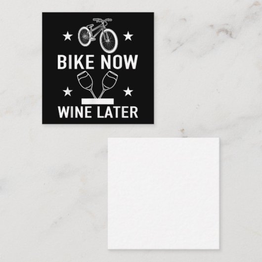 バイクナウ後のワインおもしろいサイクリングギフト ノートカード (正面/裏面)