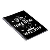 バイクナウ後のワインおもしろいサイクリングギフト ノートブック (右側)