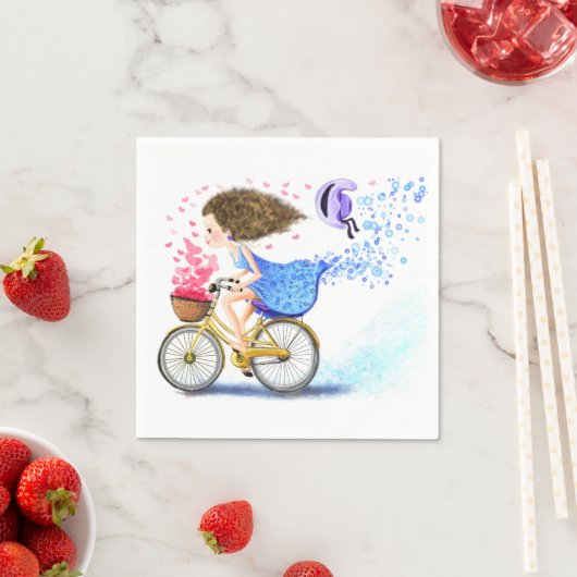 バイクナプキンスのハッピーガール スタンダードカクテルナプキン (インサイチュ)