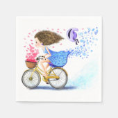 バイクナプキンスのハッピーガール スタンダードカクテルナプキン (正面)