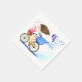 バイクナプキンスのハッピーガール スタンダードカクテルナプキン (角)