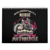 バイクナースに乗るバイクもしくは自転車に乗る人 カレンダー (カバー)