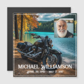 バイクニアザウォーターお祝いオブライフ マグネット招待状 (正面/裏面)