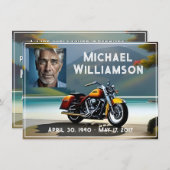 バイクニアザウォーターお祝いオブライフ 招待状 (正面/裏面)