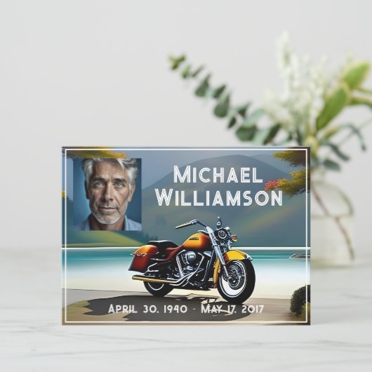 バイクニアザウォーターお祝いオブライフ 招待状 (スタンド正面)