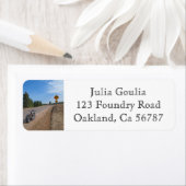 バイクバイクもしくは自転車に乗る人オープンロードラベル ラベル (インサイチュ)