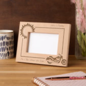 バイクバイクもしくは自転車に乗る人スチールホース6x4L レーザー彫刻フレーム (左)