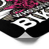 バイクバイクもしくは自転車に乗る人バイク乗り手ジャストガール ポスター (角)